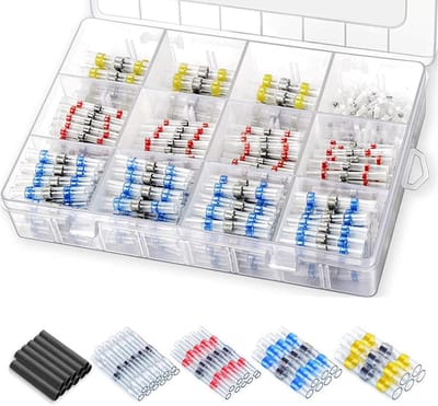 Soldeerverbinders Krimp - Kabelverbinders Set - Waterdichte Verbindingen - Met Krimpkous - 400 stuks - Transparant