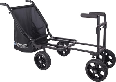 Stevige 4-Wiel Viskar Kruiwagen met Uitschuifbaar Frame en Tas
