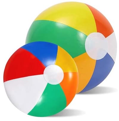Opblaasbare strandballen in zomerkleuren - Set van 2 - Perfect voor kinderen en volwassenen