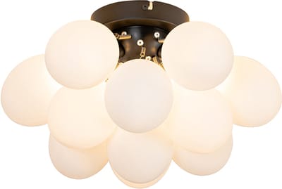 QAZQA uvas - Design Plafondlamp - 3 lichts - Ø 30 cm - Wit - Woonkamer | Slaapkamer | Keuken