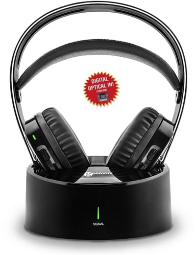 TV LUISTERHULP - 125 dB versterking - TV hoofdtelefoon - TV headset - optische verbinding - slechthorend - 7500 opti