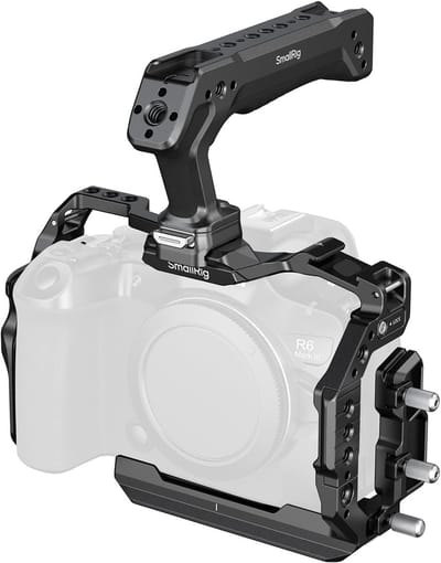 Complete Camera Cage Kit voor Canon R6 Mark III en R6 Mark II met Top Handle, HDMI Klem en Snelle Bevestiging - 5957
