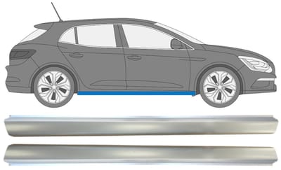 Reparatie dorpel voor Renault Megane 2016- / Links + Rechts / Set