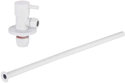 DutchLine - Luxe Fonteinkraan aansluitset (stopkraan) 1/2×3/8 – Mat wit