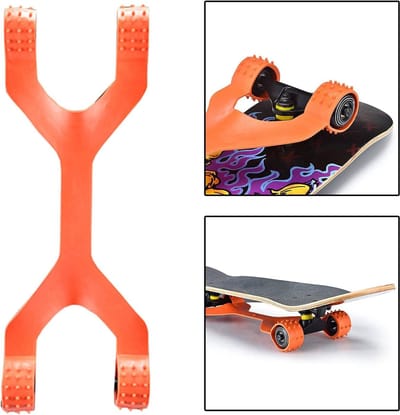 Skateboard Trainer - Trick Oefenaccessoire - Skateboarden Leren - Stabiele Bevestiging - 48x19cm - Oranje