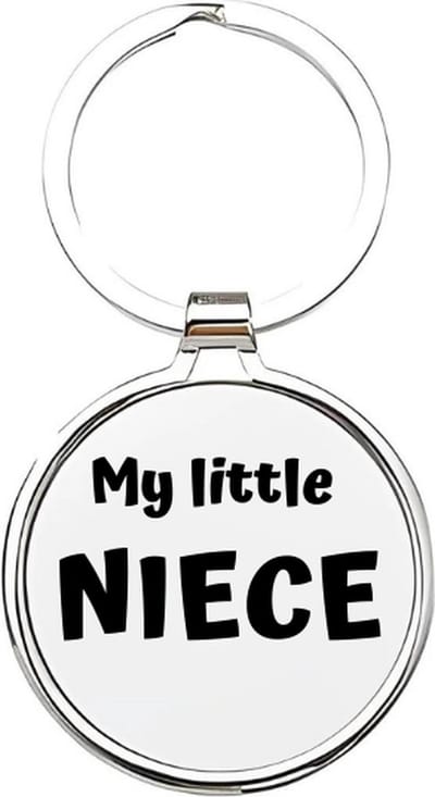 Akyol - my little niece Sleutelhanger - Nicht - de liefste nicht - nicht sleutelhanger - sleutelhanger - sleutelhanger voor nichten - familie sleutelhanger - verjaardagscadeautje - cadeau voor de liefste nicht - cousin - 4 x 7,5 CM