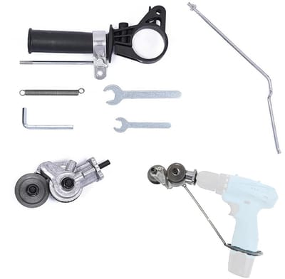 Dailygoods - Plaatsnijder Adapter voor Elektrische Boor - Metalen Shear Head voor IJzer Snijden - Duurzaam en Sterk - Geschikt voor 1500-3000 RPM - Id...