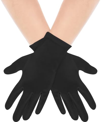 Cosensi- Bruidshandschoenen Korte Satijnen - Dameshandschoenen - Feesthandschoenen - Opera Handschoenen - Polslengte - Ademend Materiaal