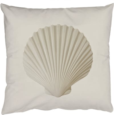 Sierkussens - Kussentjes Woonkamer - 50x50 cm - Schelp - Minimalistisch - Wit