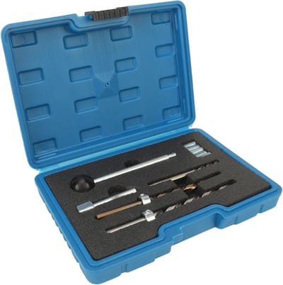 10PCS Injector Clamp Bolt Reparatieset met Blikje - Metaal Injector Clamp Bolt Tool voor CDI Motoren, Onderhoud en Vervangingen