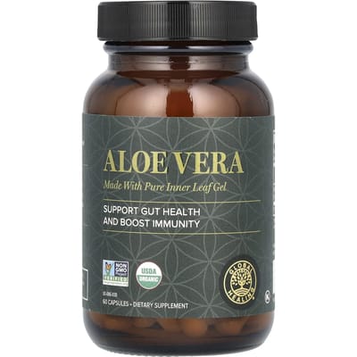 Aloe Vera, 60 Gélules (180 mg par gélule)
