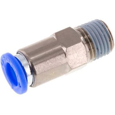 8mm & R1/4'' Regeling-In Vernikkeld Messing/PBT Terugslagklep Insteekkoppeling Buitendraad 0.2-10 bar