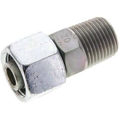 14S & 1/2'' NPT Verzinkt Stalen Rechte Draaidoorvoer Buitendraad 630bar Verstelbaar ISO 8434-1