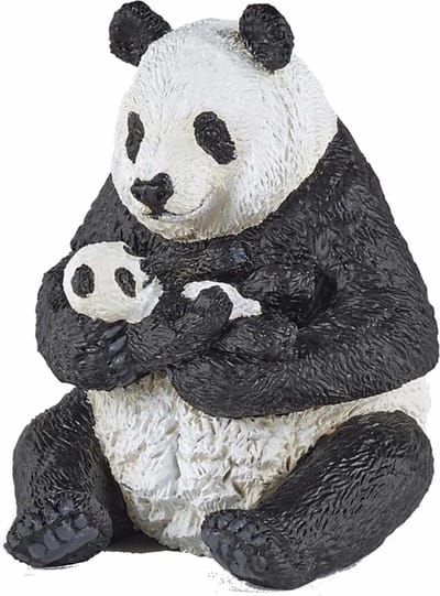 Speelfiguur - Bosdier - Panda - Met jong - Zittend