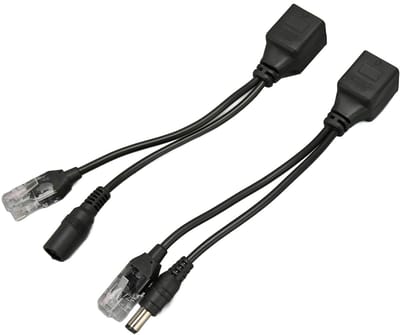 aladdien Splitter Injector Kit - 12V Adapter - Passieve Kabel - Zwart - Ideaal voor Camera's - Eenvoudige installatie - Ideaal voor ne...