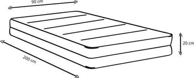 Ada Sleep® Koudschuim matras 90 x 200 cm - 18 cm - ventilerend - wasbare hoes - CertiPUR® en Okoetex gecertificeerd - Ergonomische ondersteuning