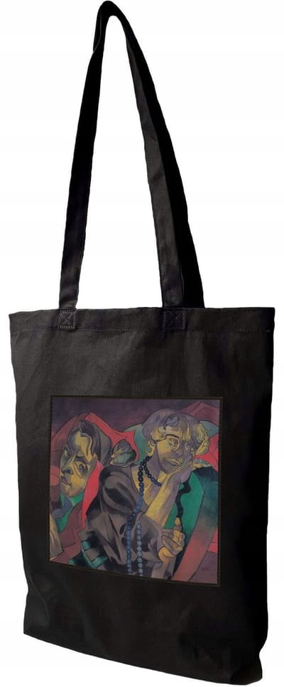 Shopper Tas met Witkacy "Twee Hoofden" Print - Ruim & Stijlvol