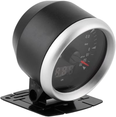 Turboboostmeter Set met Installatieaccessoires voor 12V Auto's - Kunststof Turbodrukmeter voor Prestaties en Vermogen