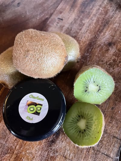Bodyscrub Dode Zeezout met Kiwi 200 gr. (H)Eerlijk Puur!! van OmAnne Prijs Inclusief verzending!!