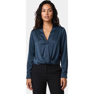AMAYA Amsterdam Quinty Blouse Blue Maat: M | Longsleeves Outlet | Dames | Blauw