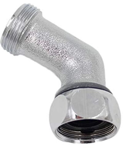 Dailygoods- Hoekadapter 45° - 3/4 inch Binnendraad - 3/4 inch Buitendraad - Chroom/Messing - Hoge Kwaliteit - Afmetingen 72 mm x 29 mm x 29 mm - Fittingen