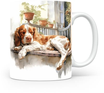 Mok Bretonse spaniël Beker voor koffie of tas voor thee, cadeau voor dierenliefhebbers, moeder, vader, collega, vriend, vriendin, kantoor, opa, oma, hond, kerst, sinterklaas, verjaardag