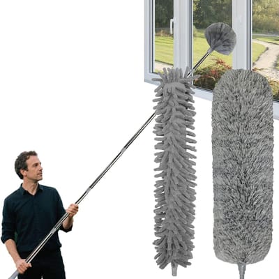 CLVP® Telescopische Plumeau - Ragebol – Uitschuifbaar - Grijs