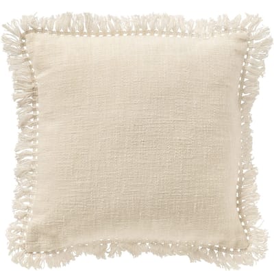 Dutch Decor JONNA - kussenhoes 45x45 cm - gerecycled - katoen - Snow White - wit - met rits - zonder binnenkussen