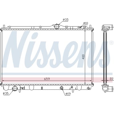 Radiator, motorkoeling NISSENS 65543A