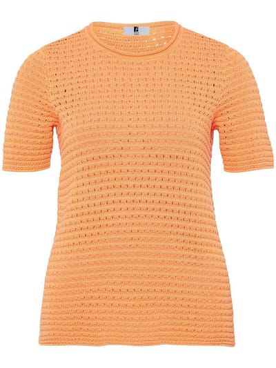Trui ronde hals Van Anna Aura oranje