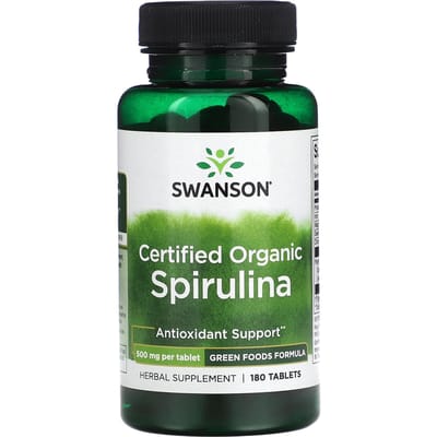Biologisch gecertificeerde Spirulina, 180 tabletten