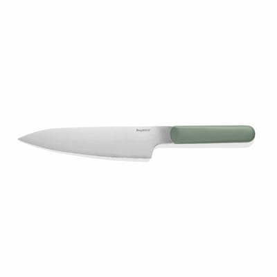 BergHOFF Home Elements Koksmes 19,6 cm – Breed Chefmes & Wiegemes voor Groenten, Vlees & Kruiden – Vlijmscherp RVS, Ergonomisch Handvat & Vaatwasbestendig – Khaki
