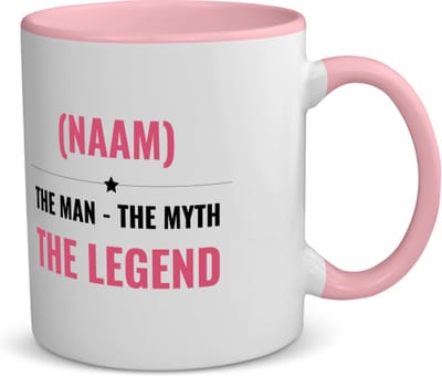 Akyol - the man the myth the legend met je eigen naam koffiemok - theemok - roze - Legendary - iemand die een legend is - de man - myth - mythe - legendarisch - verjaardagscadeau - verjaardag - cadeau - kado - geschenk - gift - 350 ML inhoud
