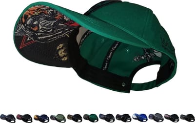 Capiche® Baseball Pet Heren – De Tijger – Groen – Verstelbaar met Druksluiting – Sportcap – Curved Cap – Mannen Petten