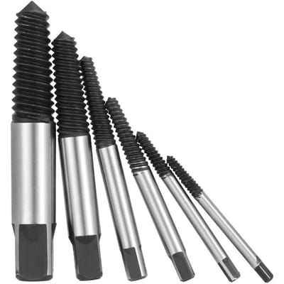 6 stuks gebroken bout schroef extractor verwijderaar set Easy Out boor bits kit 3-22mm 3-22mm & 6pcs