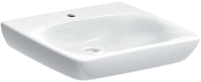 Geberit Selnova Comfort - Wastafel 55x55 cm, voor gehandicapten, 1 kraangat, zonder overloop, wit 500.187.01.7