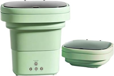 Draagbare Wasmachine - Mini Wasmachine - Ruimte Besparen - Opvouwbaar Ontwerp - 6 Liter - Groen
