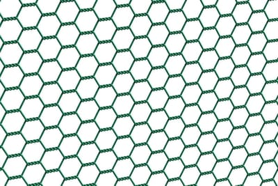 Groen zeshoekig gaashekwerk | Maaswijdte 25 x 25 mm | Hoogte 500 mm | Lengte 10 m | Kippengaas | Volièregaas | Konijnengaas | Draadhek