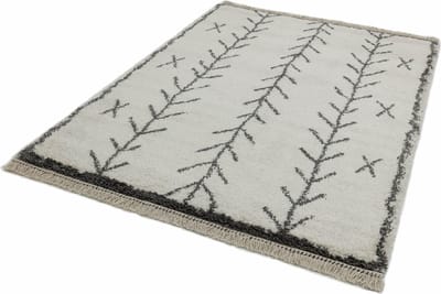 Easy Living - Rocco-cream-Arrow Vloerkleed - 200x290  - Rechthoek - Berber,Shaggy Tapijt - Modern - Beige, Grijs