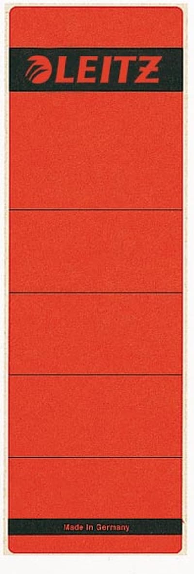 Rugetiket leitz 1642 62x192mm rood | 10 stuks