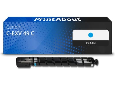 PrintAbout huismerk Toner C-EXV 49 C Cyaan Geschikt voor Canon