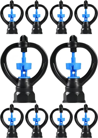 Universele Schijfsproeiers - Kunststof Sproeiers - Tuin Irrigatie - Regenvorm Spray - 1/2 en 3/4 Inch - Grijs