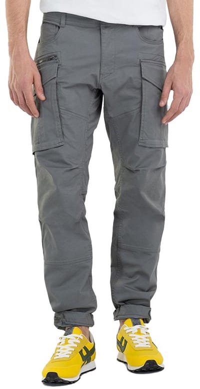 Replay Heren Cargo Broek COMFORT COTTON TWILL comfort/relaxed Groen 30W / 30L Volwassenen