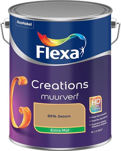 Flexa - Creations Muurverf Extra Mat - 85% Sesam - Mengverf - 5 L