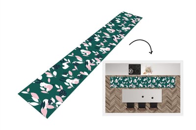 Keukenloper - Loper keuken - Aardbeien - Patronen - Konijnen - 300x50 cm - Keukenloper vinyl