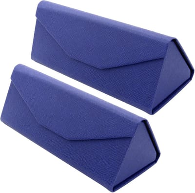 Brillenkoker - brillendoos - brillenkoker hard case - 2 stuks - brillenkoker dames - brillenetui - brillenkokers - brillenkoker volwassenen - brillen opbergbox - brillendoos opbergen - brillen doos - brillen box - brillen opbergdoos - Blauw