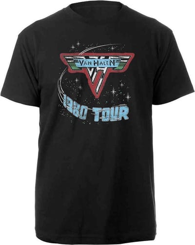 Van Halen - 1980 Tour Heren T-shirt - S - Zwart