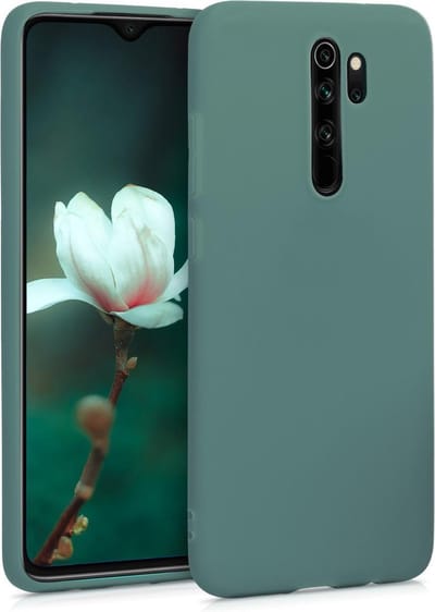 kwmobile telefoonhoesje geschikt voor Xiaomi Redmi Note 8 Pro - Hoesje voor smartphone - Back cover in blauwgroen