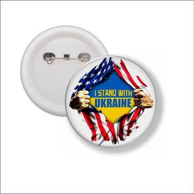 Button Met Speld - I Stand With Ukraine - Oekraine