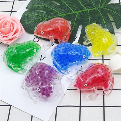 Kikker Squishy Stressverlichtende Ballen Rekbaar Fidget Dier Knijpspeeltjes voor Kinderen Volwassenen Geweldig voor ADHD, Autisme, Angst blue
